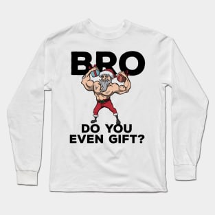 Workout Lifting Lifter Santa Claus Gym Christmas Fitness Long Sleeve T-Shirt